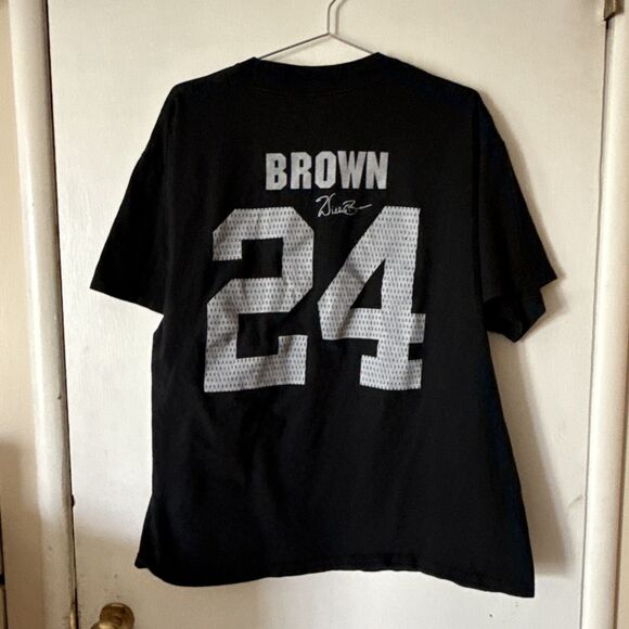 Rare Oakland Raiders Willie Brown Remembrance 2 Sided T Shirt 24 | XL TG - Picture 4 of 7